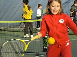 Junior tennis try out session